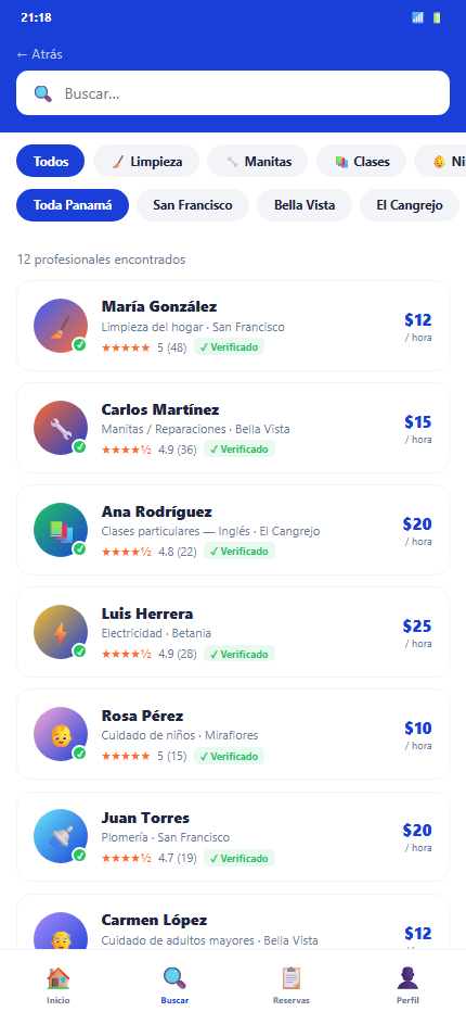 Búsqueda de Profesionales
